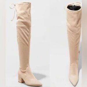 Women’s Greta Tall Dress Boots – Beige – A New Day™ - Size 6.5- NWT